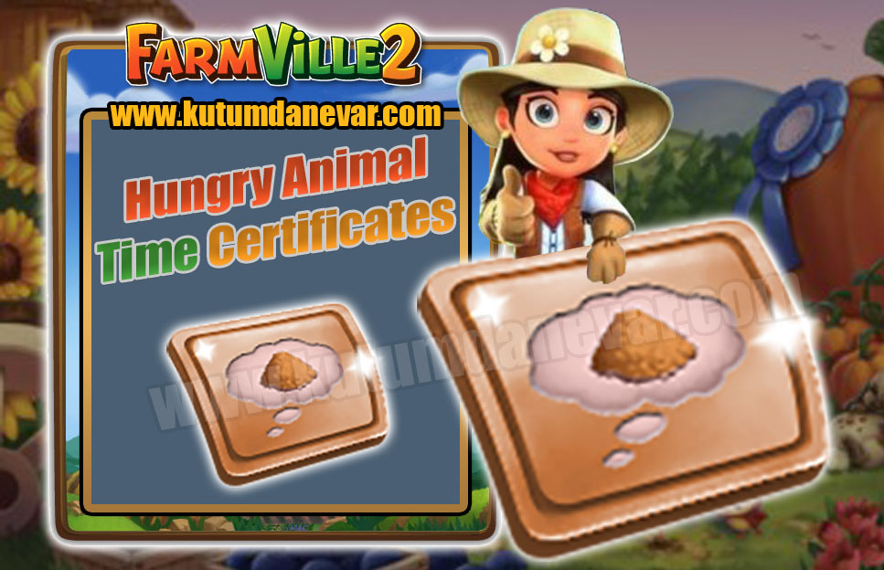 Farmville 2 free hungry animal time certificate gifts for the 1st time in 01 July 2022 Friday